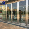 Interior Gold Color Mirror Finish Stainless Steel Glass Door